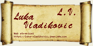 Luka Vladiković vizit kartica